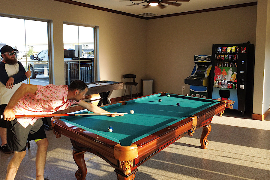Pool in the game room